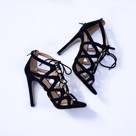 BLACK LEXI STRAPPY HEEL - Picture 2 of 4